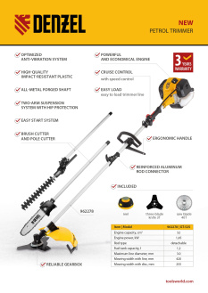 New Denzel. Gasoline trimmer 962278.