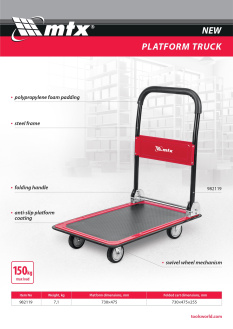 New MTX. 982119 utility platform trolley.